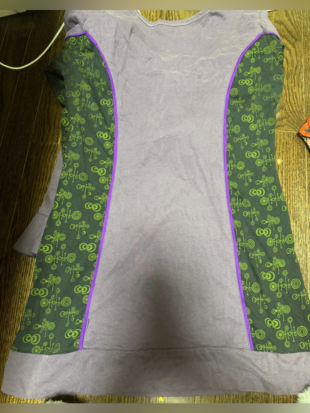 100% cotton Boho Embroidered Floral Tunic with Neon Vine Detail - Picture 2 of 3